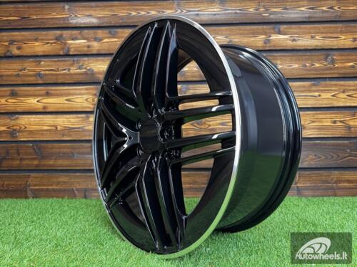 Ratlankis R19x8  5X112  ET  52  66.6  IN3517F  Black+Polished Lip (BLPL)  For MER  (Z7)  (HYBRID FORGED V-Class/Vito (max 1075kg))