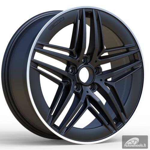 Ratlankis R19x8  5X112  ET  52  66.6  IN3517F  Black+Polished Lip (BLPL)  For MER  (Z7)  (HYBRID FORGED V-Class/Vito (max 1075kg))