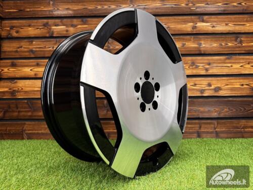 Ratlankis R19x8  5X112  ET  52  66.6  IN3518F  Black Polished (MB)  For MER  (K8)  (HYBRID FORGED V-Class/Vito (max 1075kg))