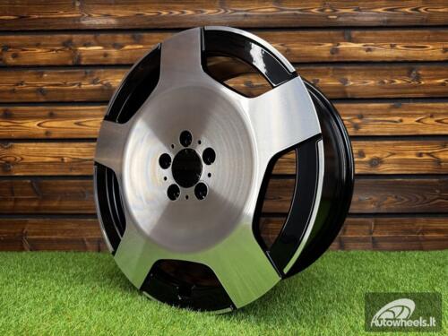 Ratlankis R19x8  5X112  ET  52  66.6  IN3518F  Black Polished (MB)  For MER  (K8)  (HYBRID FORGED V-Class/Vito (max 1075kg))