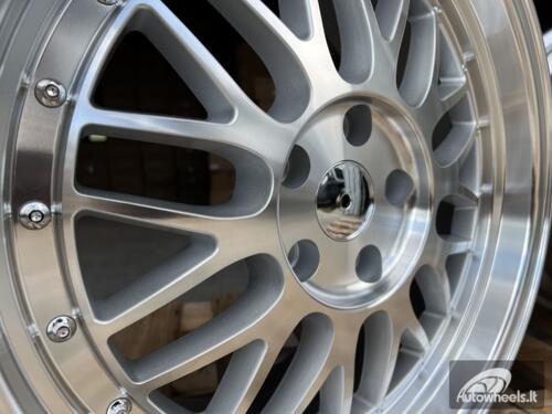 Ratlankis R18x9  5X112  ET  35  66.5  A1025  Polished Silver (MS)  For RACIN  (K7+P)  (Rear+Front Style BBS) AKC