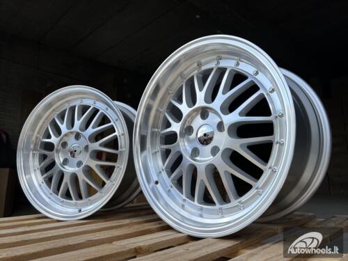Ratlankis R18x9  5X112  ET  35  66.5  A1025  Polished Silver (MS)  For RACIN  (K7+P)  (Rear+Front Style BBS) AKC