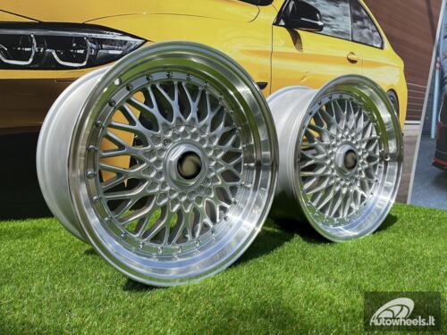 Ratlankis R18x8  10X112/120  ET  20  74.1  BY479  (XF135)  Silver+Polished Lip (SP)  For RACIN  (K4+P1)  (BBS Style Front+Rear) AKC