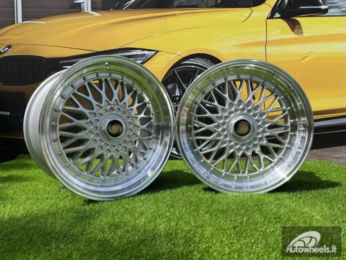 Ratlankis R18x8  10X112/120  ET  20  74.1  BY479  (XF135)  Silver+Polished Lip (SP)  For RACIN  (K4+P1)  (BBS Style Front+Rear) AKC
