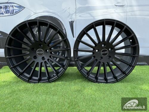 Ratlankis R20x8.5 5X112 ET 25 66.6 A1227 (HX010) Black Matt (BM) For HAXER (P) (Rear+Front (NEW CAP) AKC