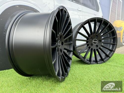 Ratlankis R20x8.5 5X112 ET 25 66.6 A1227 (HX010) Black Matt (BM) For HAXER (P) (Rear+Front (NEW CAP) AKC