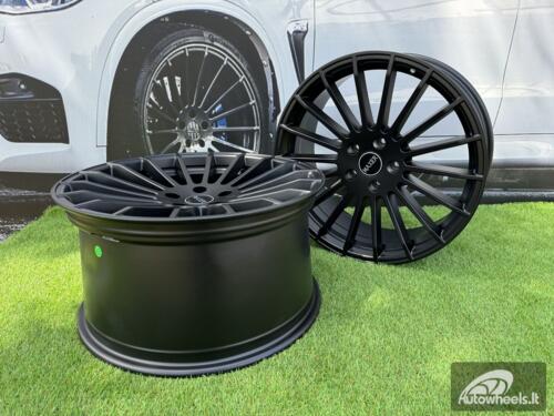 Ratlankis R20x8.5 5X112 ET 25 66.6 A1227 (HX010) Black Matt (BM) For HAXER (P) (Rear+Front (NEW CAP) AKC