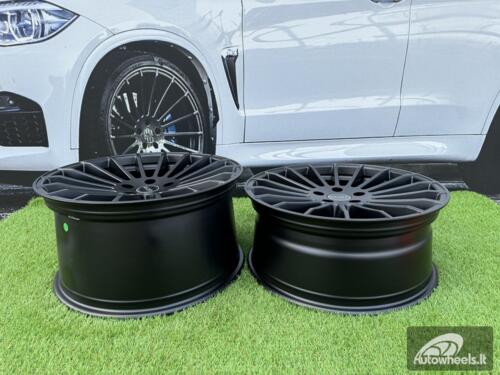 Ratlankis R20x8.5 5X112 ET 25 66.6 A1227 (HX010) Black Matt (BM) For HAXER (P) (Rear+Front (NEW CAP) AKC