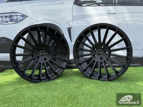 Ratlankis R20x9.5 5X112 ET 37 66.6 A1227 (HX010) Black Matt (BM) For HAXER (K7+P) (Rear+Front (NEW CAP) AKC