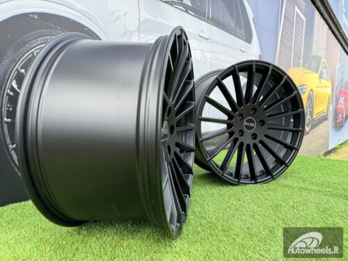 Ratlankis R20x9.5 5X112 ET 37 66.6 A1227 (HX010) Black Matt (BM) For HAXER (K7+P) (Rear+Front (NEW CAP) AKC