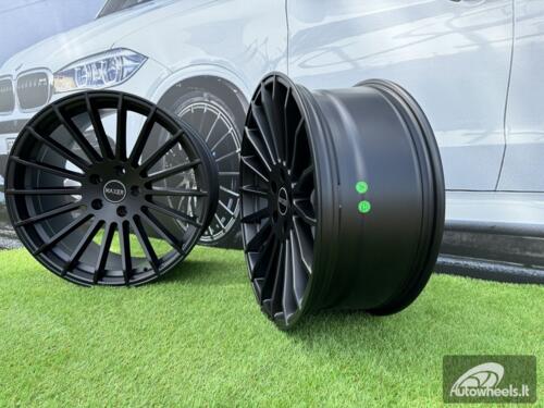 Ratlankis R20x9.5 5X112 ET 37 66.6 A1227 (HX010) Black Matt (BM) For HAXER (K7+P) (Rear+Front (NEW CAP) AKC