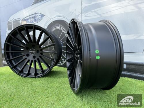 Ratlankis R20x9.5 5X112 ET 37 66.6 A1227 (HX010) Black Matt (BM) For HAXER (K7+P) (Rear+Front (NEW CAP) AKC