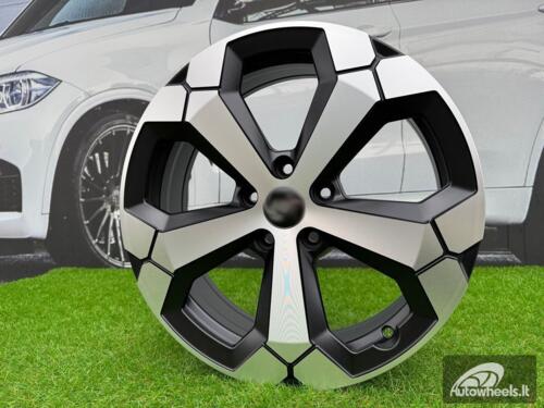 Ratlankis R18x6.5  5X114.3  ET  32  66.1  Y1274  Black Polished Half Matt (MBHM)  For DACIA  (K2)  (NEW Model) AKC