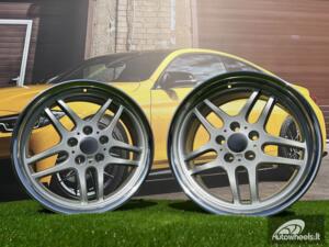 Ratlankis R18x9.5  5X120  ET  20  74.1  A5913  (FBX121)  Silver+Polished Lip (SP)  For BMW  (M+Z5)  (HYBRID FORGED Rear+Front)