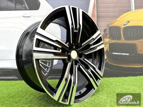 Ratlankis R21x10.5  5X112  ET  44  66.5  B1831  (H3078F)  Black Polished (MB)  For BMW  (K3+A)  (HYBRID FORGED VII (G70)Rear+Front)