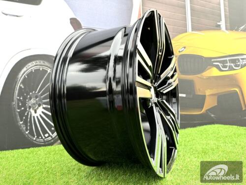 Ratlankis R21x10.5  5X112  ET  44  66.5  B1831  (H3078F)  Black Polished (MB)  For BMW  (K3)  (HYBRID FORGED Rear+Front)