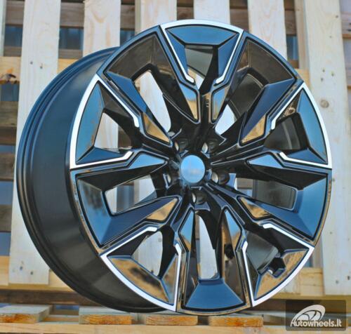 Ratlankis R21x9  5X112  ET  24  66.5  H3447F  Black Polished (MB)  For BMW  (K3)  (HYBRID FORGED Rear+Front)