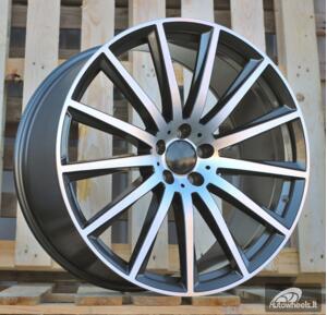 Ratlankis R22x11.5  5X112  ET  47  66.5  H3524F  Grey Polished (MG)  For MER  (K3)  (HYBRID FORGED Rear+Front)