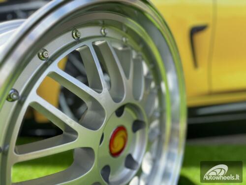 Ratlankis R18x8  5X120  ET  35  72.6  A1025  (KS014)  Silver Shining+Polished Lip (SSPL)  For RACIN  (M)  (BBS Style Rear+Front)