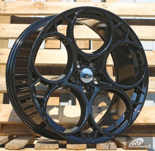 Ratlankis R19x8.5  5X110  ET  34  65.1  I5660  Black (BL)  For ALFA  (K7)  ((ET31) Front+Rear)