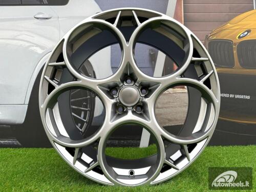 Ratlankis R19x8.5  5X110  ET  34  65.1  I5660  Hyper Black (HB)  For ALFA  (K7)  ((ET31) Front+Rear)