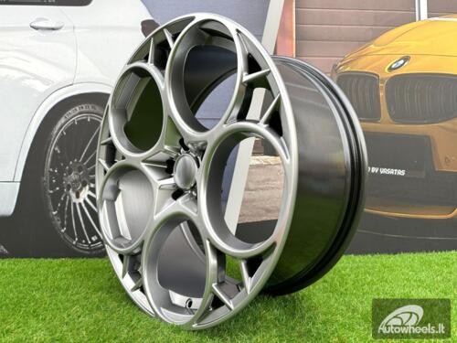Ratlankis R19x8.5  5X110  ET  34  65.1  I5660  Hyper Black (HB)  For ALFA  (K7)  ((ET31) Front+Rear)