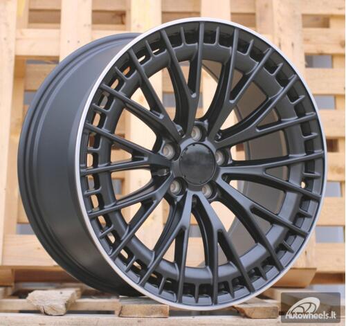 Ratlankis R20x8.5  5X112  ET  34.5  66.6  3S1384  Black Half Matt+Polished Lip (BLHMPL)  For MER  (K4)  (HYBRID FORGED Rear+Front)