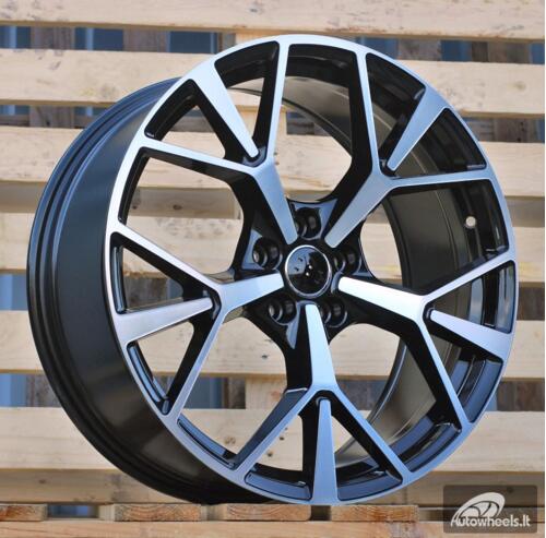 Ratlankis R20x8.5  5X112  ET  38  66.5  3S1385  Black Polished (MB)  For AUD  (K4)  (HYBRID FORGED New Q3)