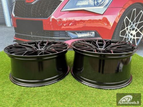 Ratlankis R18x8  5X112  ET  35  66.5  HX042  (IN0387)  Black+Tinted Face (BLTF)  For HAXER  (Z7)