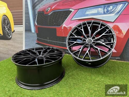 Ratlankis R18x8  5X112  ET  35  66.5  HX042  (IN0387)  Black+Tinted Face (BLTF)  For HAXER  (Z7)