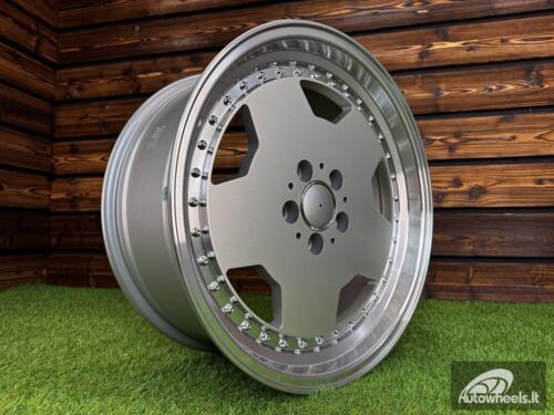 Ratlankis Mercedes AMG Aero 3 style Monoblock Performa25 R18X8J 5X112 ET35 66.6 Silver with mirror lip 