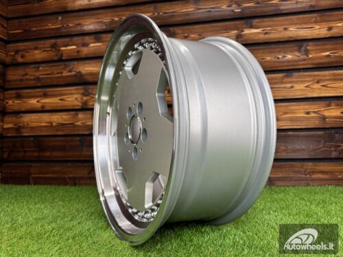 Ratlankis Mercedes AMG Aero 3 style Monoblock Performa25 R18X8J 5X112 ET35 66.6 Silver with mirror lip 