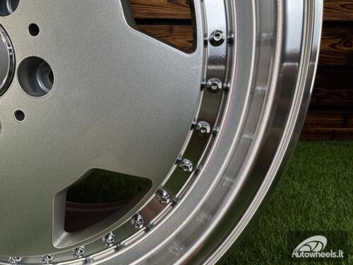 Ratlankis Mercedes AMG Aero 3 style Monoblock Performa25 R18X8J 5X112 ET35 66.6 Silver with mirror lip 