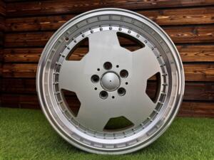 Ratlankis Mercedes AMG Aero 3 style Monoblock Performa25 R18X8J 5X112 ET35 66.6 Silver with mirror lip 