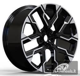 Ratlankis R20x9  5X112  ET  24  66.6  3S1318  Black Polished (MB)  For BMW  (M)  (NEW X3 IV (G45/G48) HYBRID FORGED Rear+Front)
