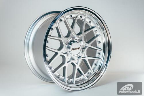 HART HR83 R19X10J 5X114.3/5X120 ET15 CB:74.1 Silver and Diamond cut lip with Silver rivets