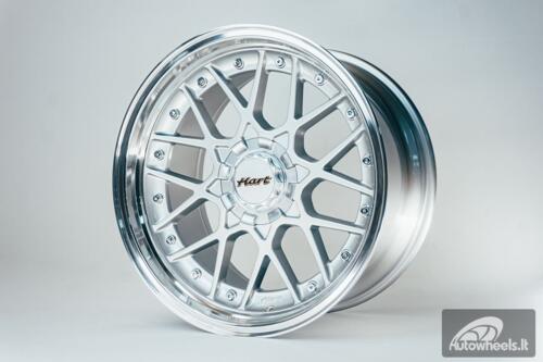 HART HR83 R19X10J 5X114.3/5X120 ET15 CB:74.1 Silver and Diamond cut lip with Silver rivets