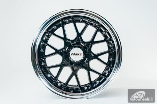 HART HR83 R19X9J 5X114.3/5X120 ET20 CB:74.1 Dark Hyper black and Diamond cut lip with Silver rivets