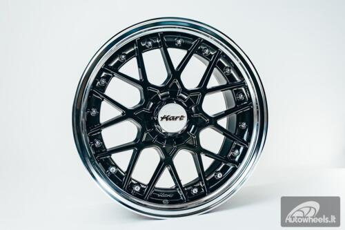 HART HR83 R19X9J 5X114.3/5X120 ET20 CB:74.1 Dark Hyper black and Diamond cut lip with Silver rivets