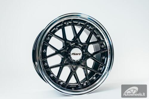 HART HR83 R19X9J 5X114.3/5X120 ET20 CB:74.1 Dark Hyper black and Diamond cut lip with Silver rivets