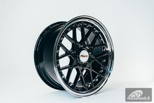 HART HR83 R19X9J 5X114.3/5X120 ET20 CB:74.1 Dark Hyper black and Diamond cut lip with Silver rivets