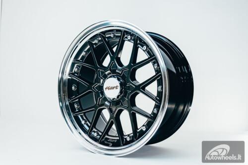 HART HR83 R19X9J 5X114.3/5X120 ET20 CB:74.1 Dark Hyper black and Diamond cut lip with Silver rivets