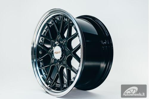 HART HR83 R19X9J 5X114.3/5X120 ET20 CB:74.1 Dark Hyper black and Diamond cut lip with Silver rivets
