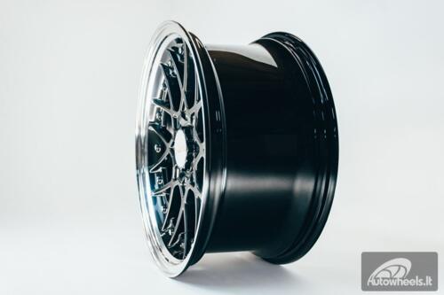 HART HR83 R19X9J 5X114.3/5X120 ET20 CB:74.1 Dark Hyper black and Diamond cut lip with Silver rivets