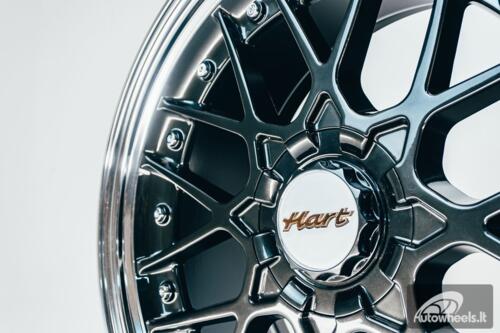 HART HR83 R19X9J 5X114.3/5X120 ET20 CB:74.1 Dark Hyper black and Diamond cut lip with Silver rivets