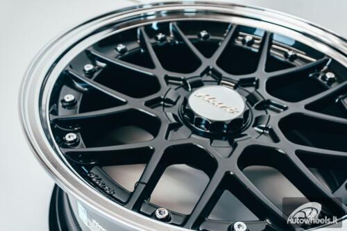 HART HR83 R19X9J 5X114.3/5X120 ET20 CB:74.1 Dark Hyper black and Diamond cut lip with Silver rivets