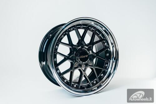 HART HR83 R19X10J 5X114.3/5X120 ET15 CB:74.1 Dark Hyper black and Diamond cut with Silver rivets
