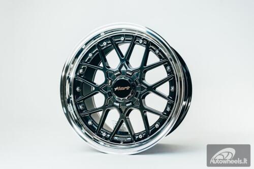 HART HR83 R19X10J 5X114.3/5X120 ET15 CB:74.1 Dark Hyper black and Diamond cut with Silver rivets