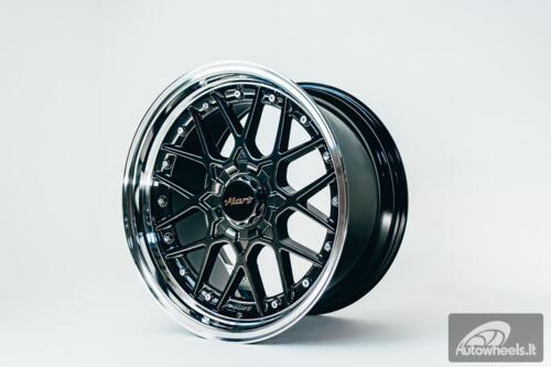 HART HR83 R19X10J 5X114.3/5X120 ET15 CB:74.1 Dark Hyper black and Diamond cut with Silver rivets