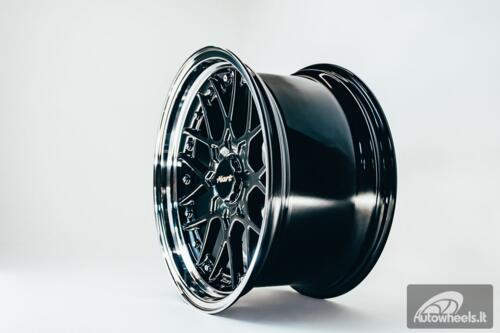 HART HR83 R19X10J 5X114.3/5X120 ET15 CB:74.1 Dark Hyper black and Diamond cut with Silver rivets
